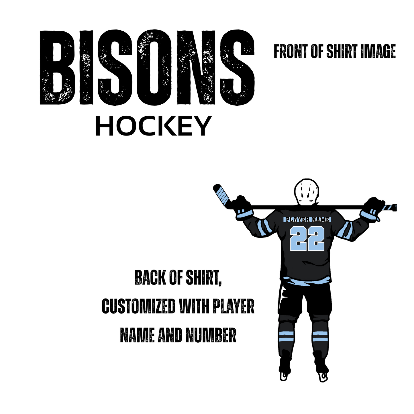 Bisons Hockey Distressed (with player customization)