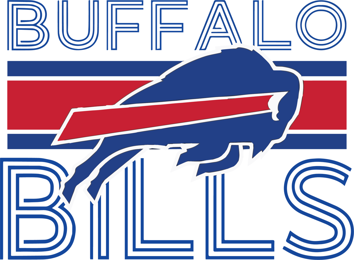Buffalo Bills with Retro Font