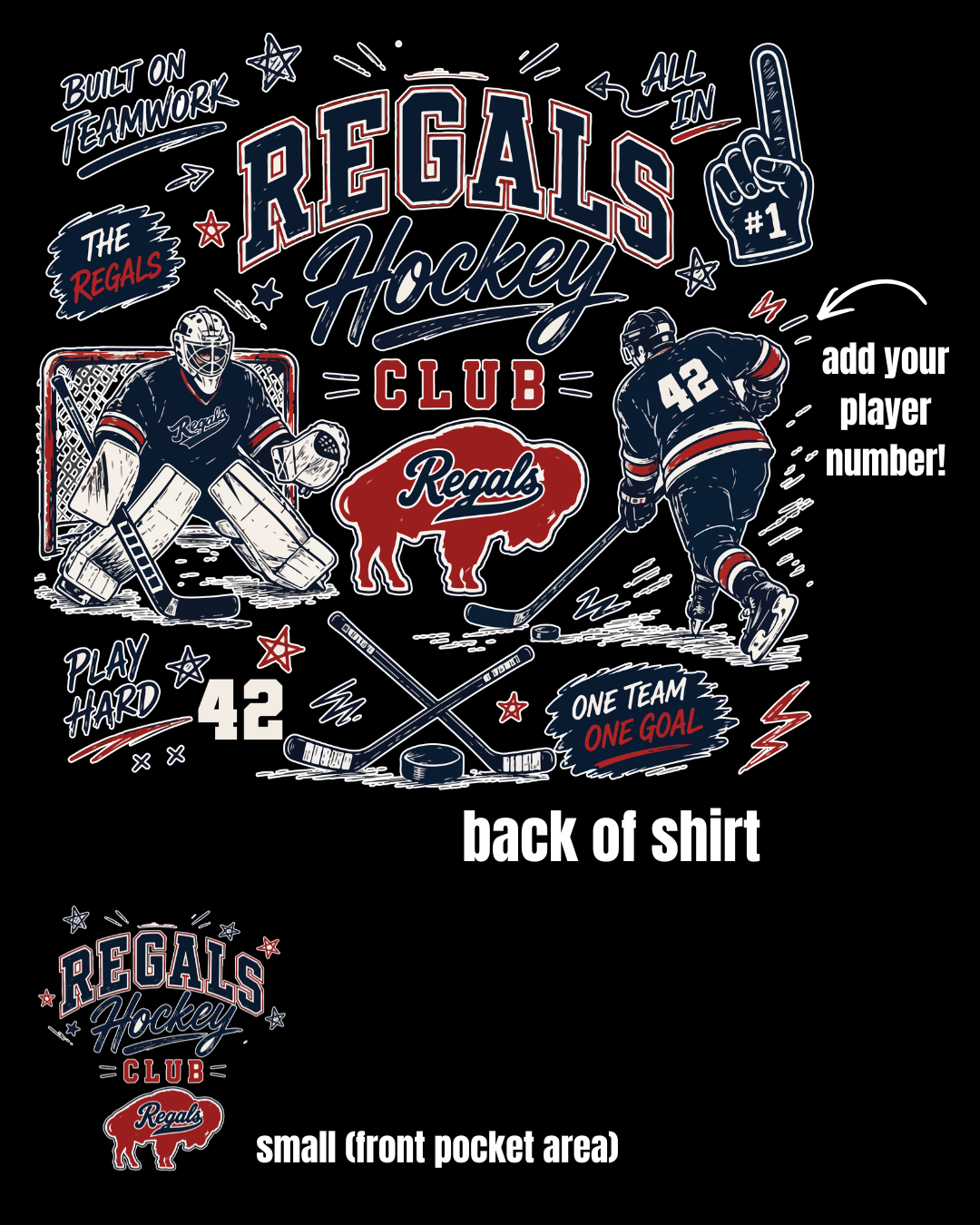 Hockey Doodle-Regals (add a player number for free!)