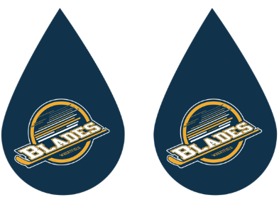 Blades drop earrings