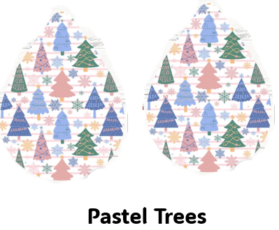 Pastel Tree Earrings