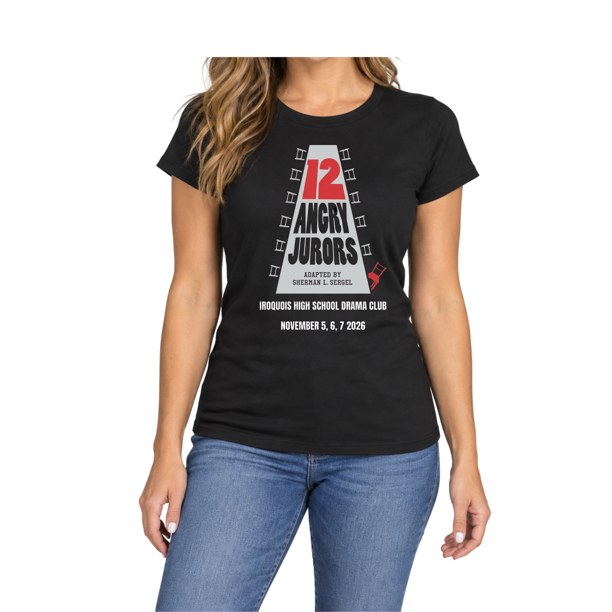 Angry Jurors Black Women's Cut T