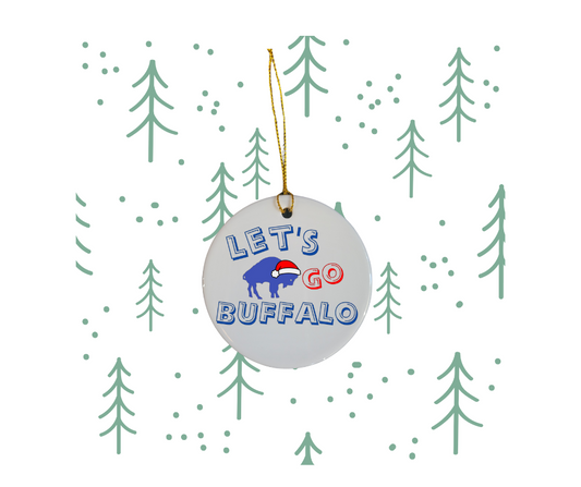 Let's Go Buffalo Ornament 2.75in round