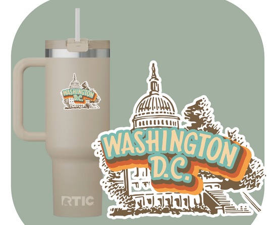 Washington D.C. 2025 Car/Water Bottle Sticker ONLY (waterproof) Bottle & Car NOT included (Copy)