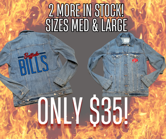 Buffalo Bills Jean Jacket (sizes Medium & Large)