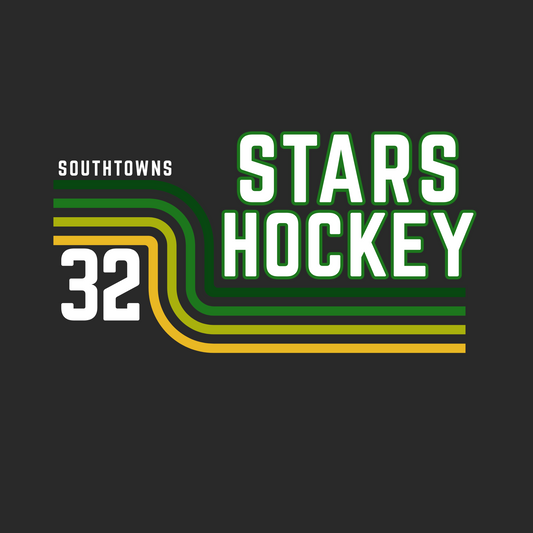Retro Stars Hockey with Number