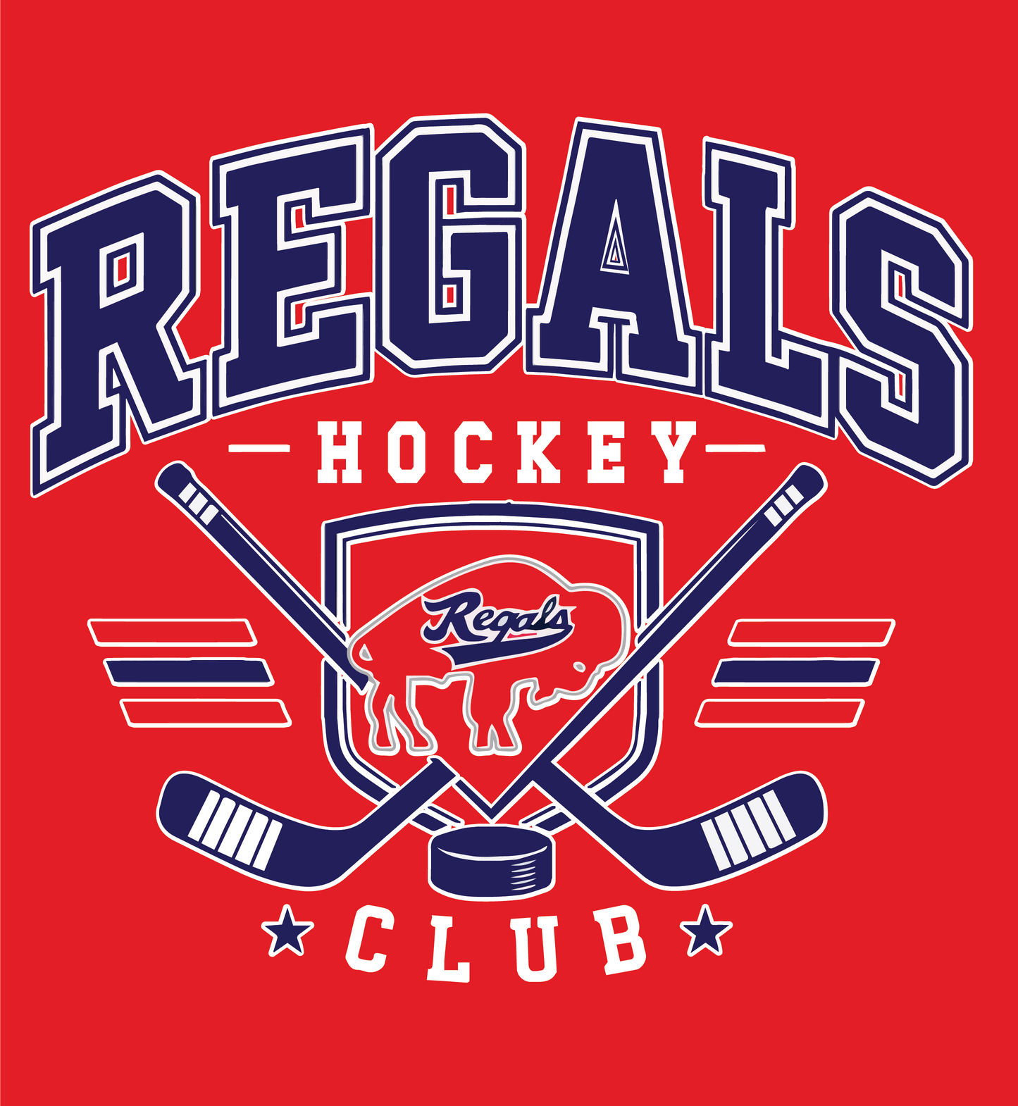 Frozen Fan Club Regals Hockey Sticks (jersey back INCLUDED in price)