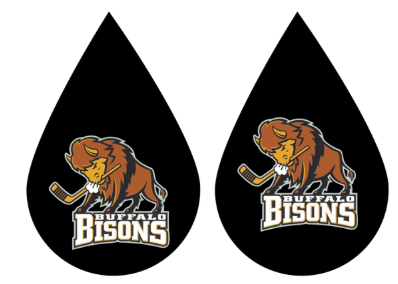 Bisons drop earrings