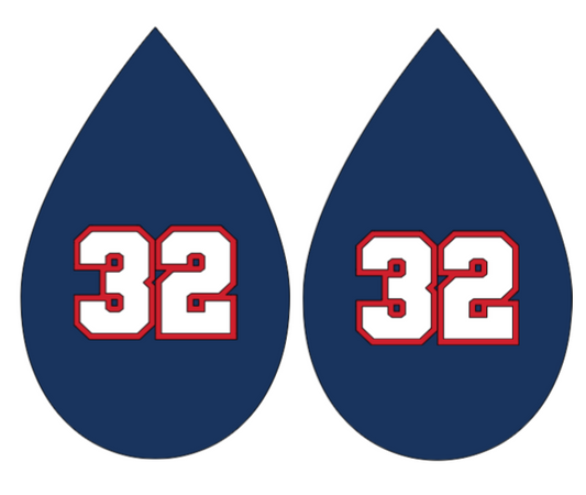 Regals Player Number Drop earrings