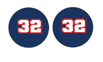 Regals Player Number STUD earrings
