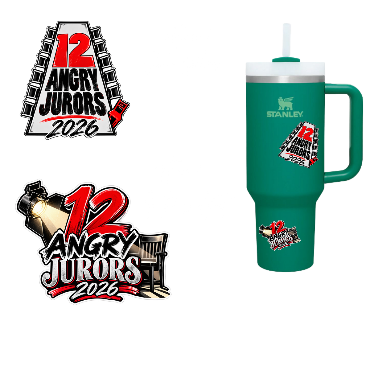 Choose your ownAngry Jurors Water Bottle Sticker (waterproof)