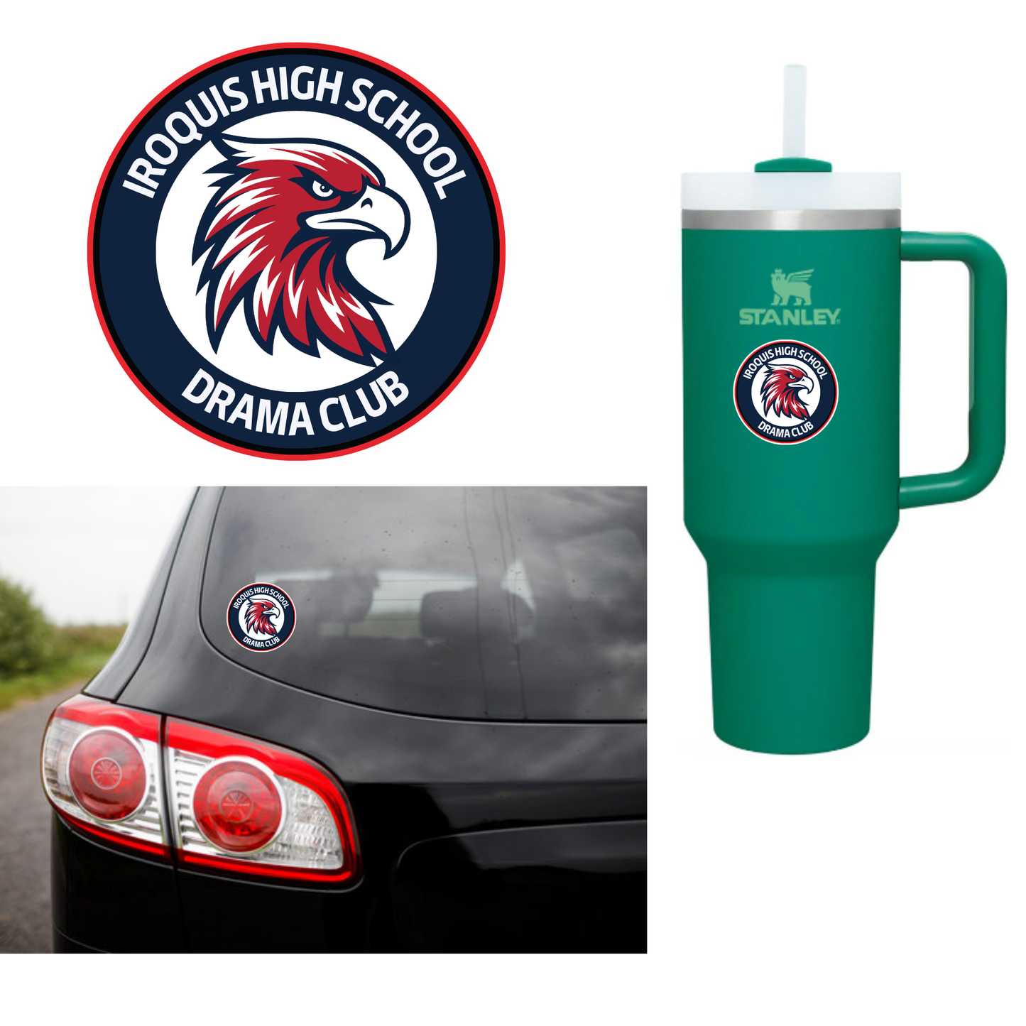 Iroquois Drama Club Water Bottle/Car Sticker (waterproof)